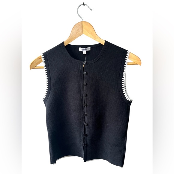 Madewell Blanket-Stitch Crewneck Sweater Tank Size S NWT - Picture 6 of 10